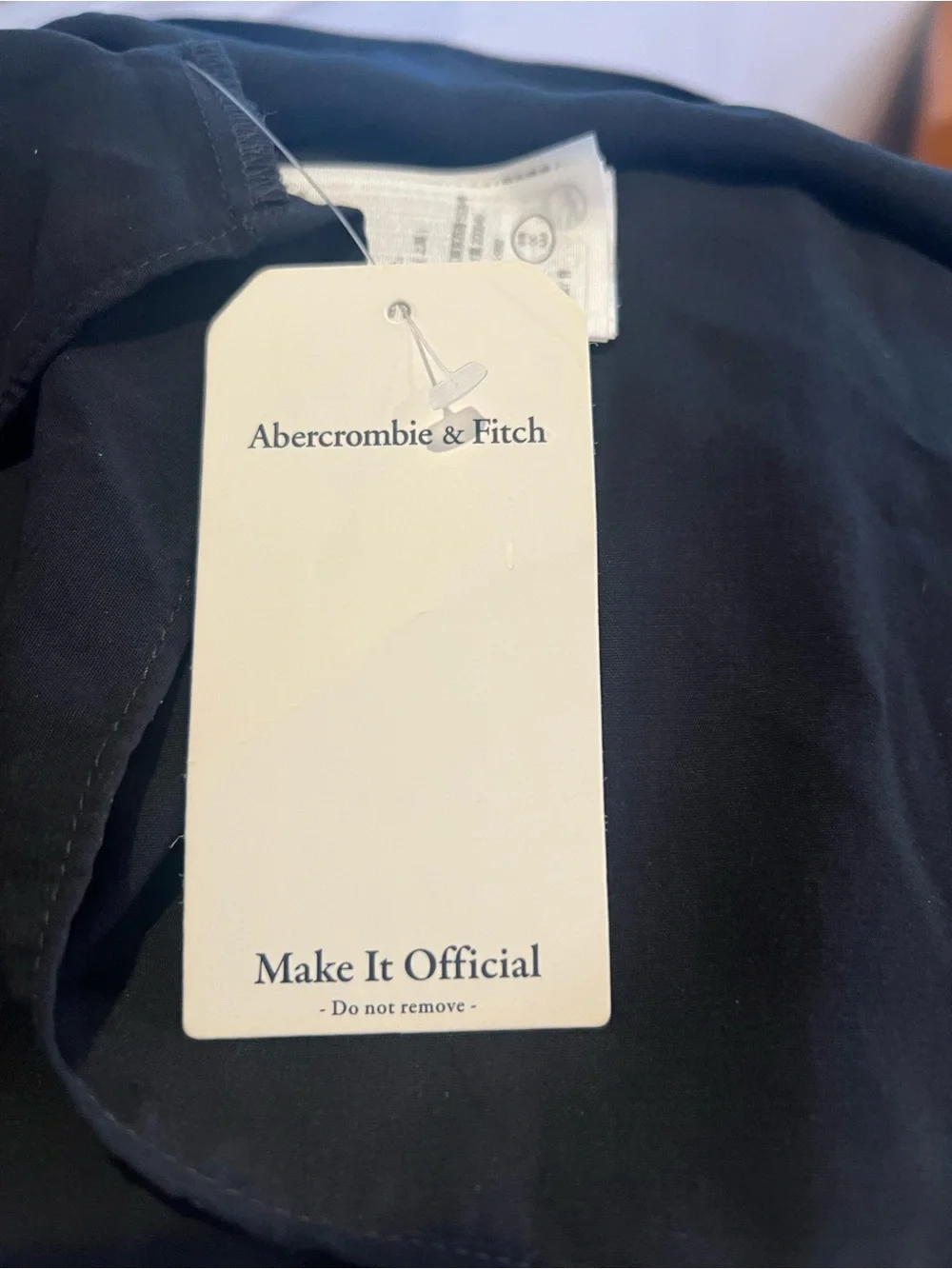 Abercrombie & Fitch Black Strapless Floral Appliqué Dress large NWT
